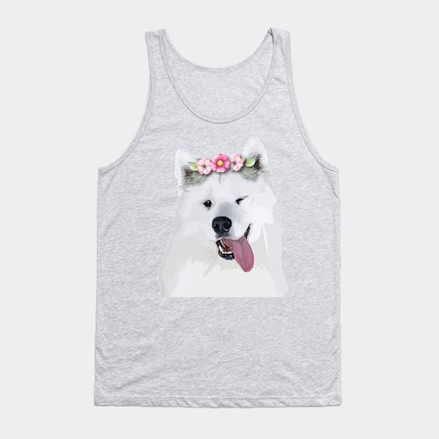 Pretty Samoyed Dog Tank Top by thedailysoe